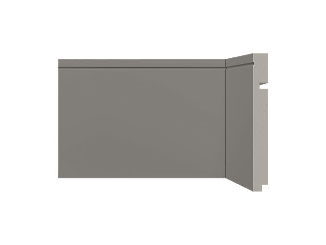 Rodapé de poliestireno 518 cinza titanium com 150mm de altura Santa Luzia